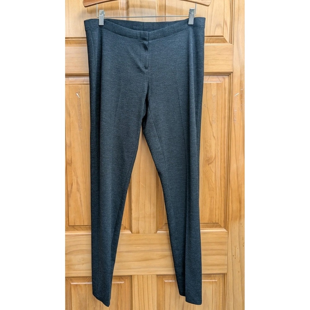 J Jill Gray Stretch Slim Leg 10P Knit Pants Slacks